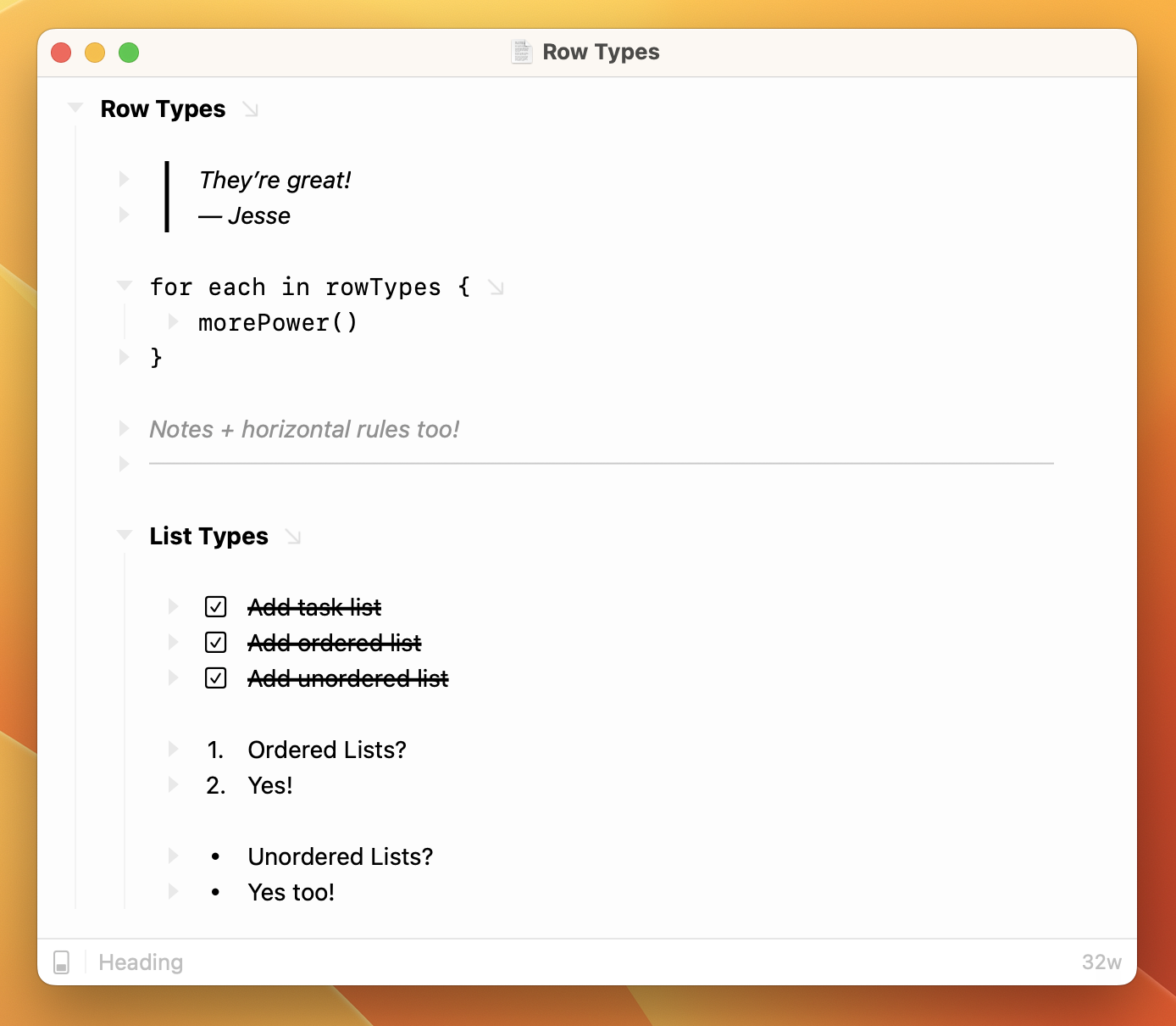Row Formatting