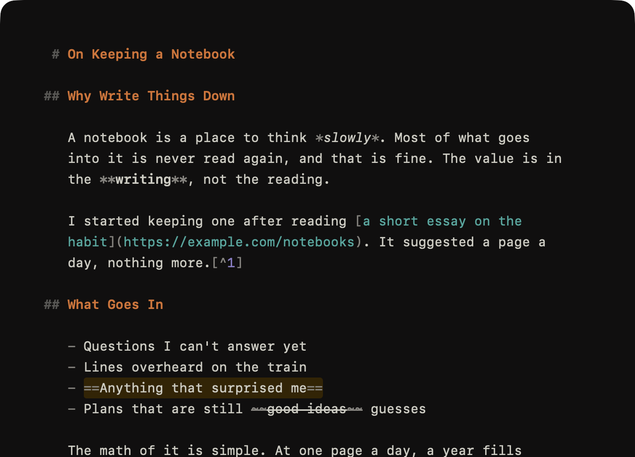Every Markdown mark visible